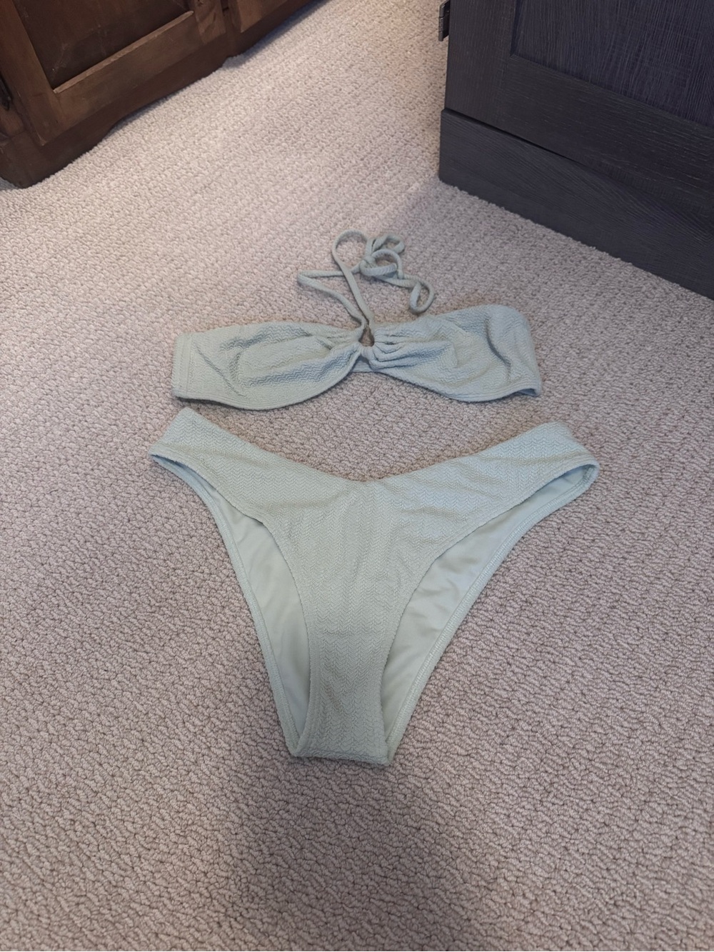 Abercrombie and Fitch - Sage Green Bandeau Bikini Set